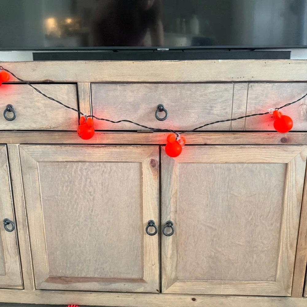DISNEY PARKS AUTHENTIC MICKEY MOUSE Pumpkin Lights Set/10 Indoor/Outdoor HTF